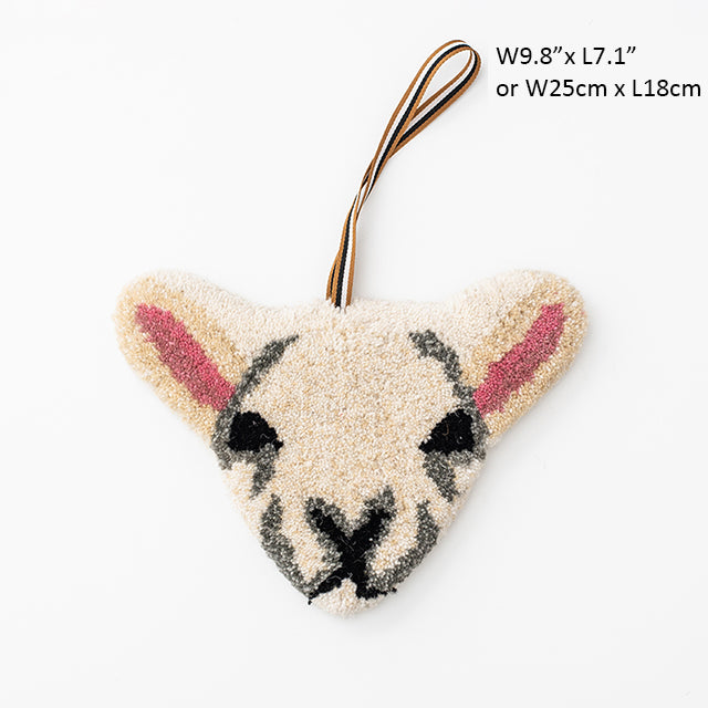 Hand-made Indian Animal Wool and Cotton Teacup Mats Pendant