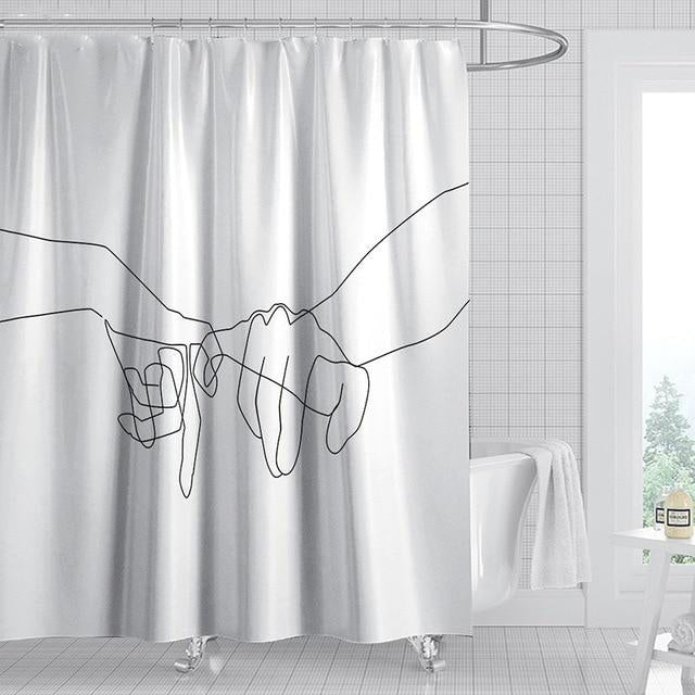 Lanford Linear Art Shower Curtains - view 8