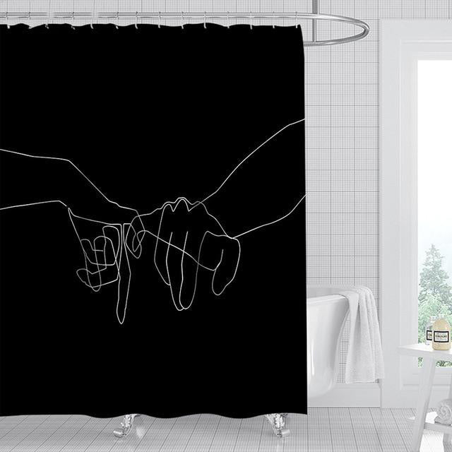 Lanford Linear Art Shower Curtains - view 4