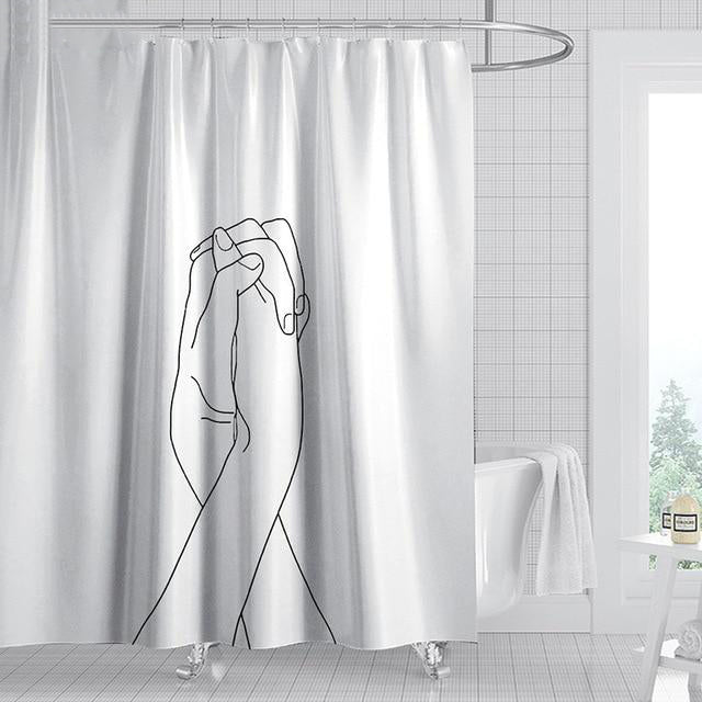 Lanford Linear Art Shower Curtains - view 2