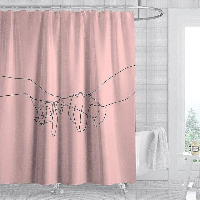 Lanford Linear Art Shower Curtains - view 3