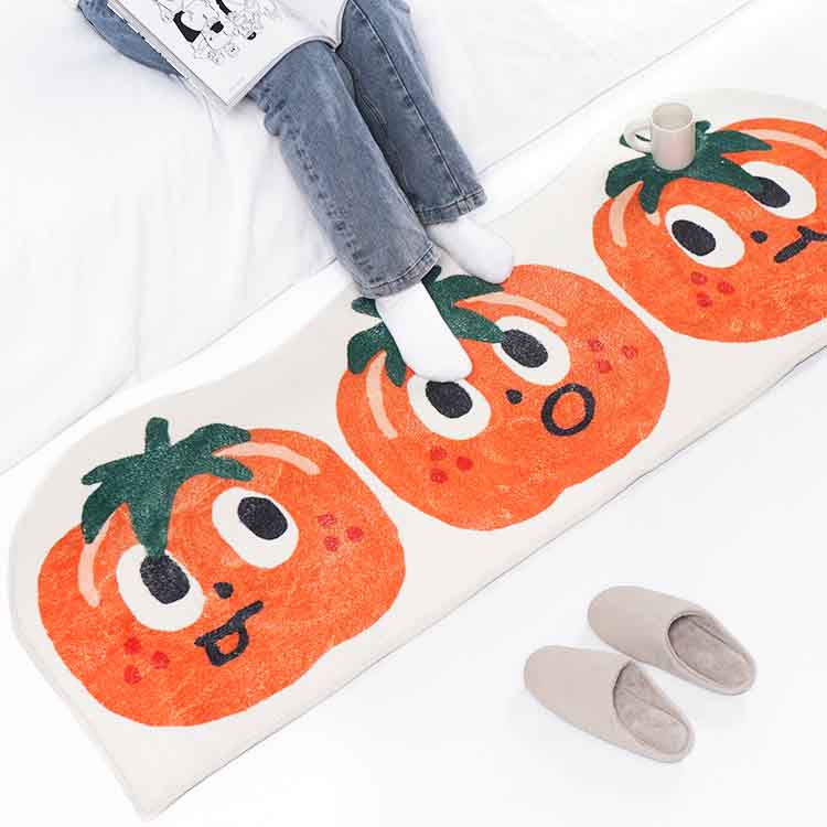 Lovely Three Pumpkins Bedroom Mat