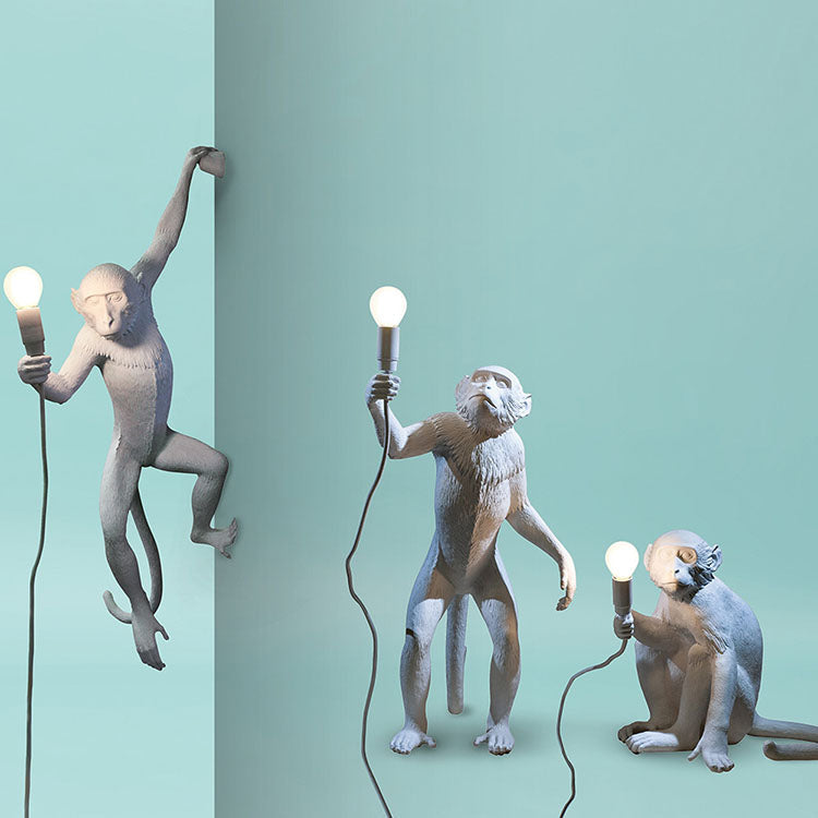 Feblilac Monkey Table Lamp Beside, Monkey Desk Lamp - view 2