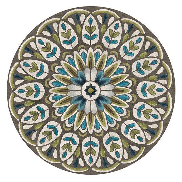 Moroccan Mandalas Round Floor Rug Collection - Feblilac® Mat