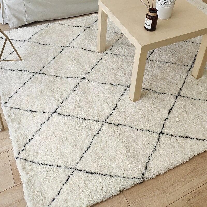 Atlas Diamond Shag Mat Rug Carpet - Feblilac® Mat