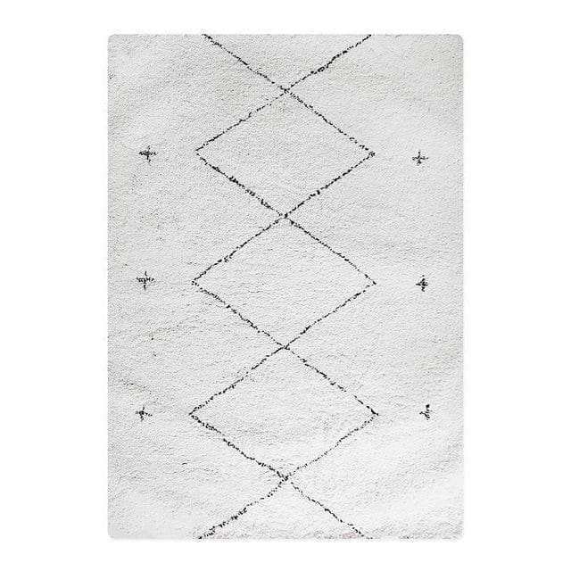 Atlas Diamond Shag Mat Rug Carpet - Feblilac® Mat