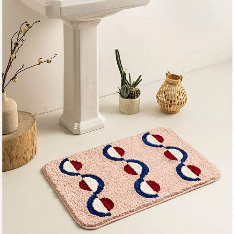 Spring Geo Bath Mat 16x24inches - Feblilac® Mat