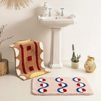 Spring Geo Bath Mat 16x24inches - Feblilac® Mat