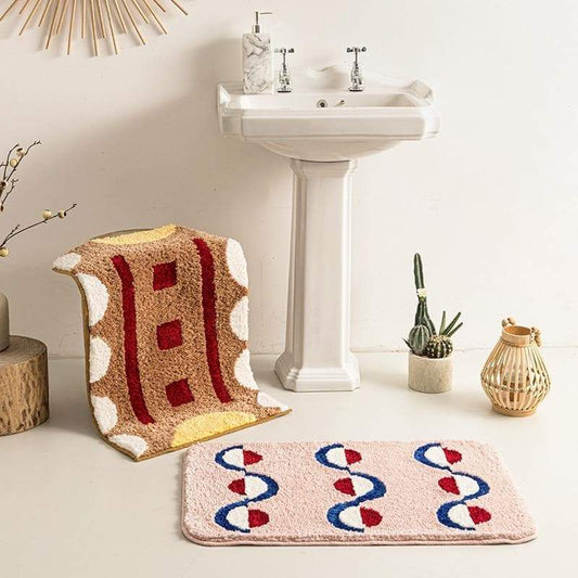 Spring Geo Bath Mat 16x24inches - Feblilac® Mat