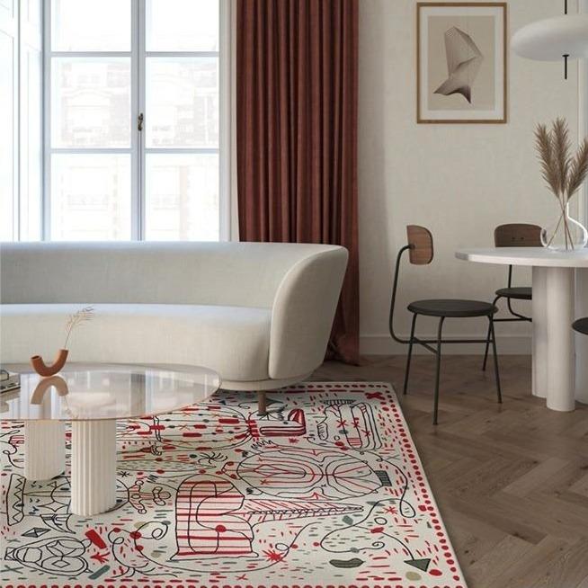 Modern Sketch Abstract Mat Rug & Tapestry Carpet - Feblilac® Mat