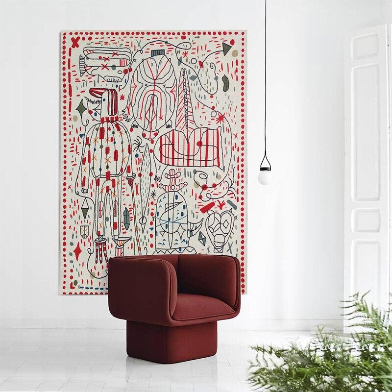 Modern Sketch Abstract Mat Rug & Tapestry Carpet - Feblilac® Mat