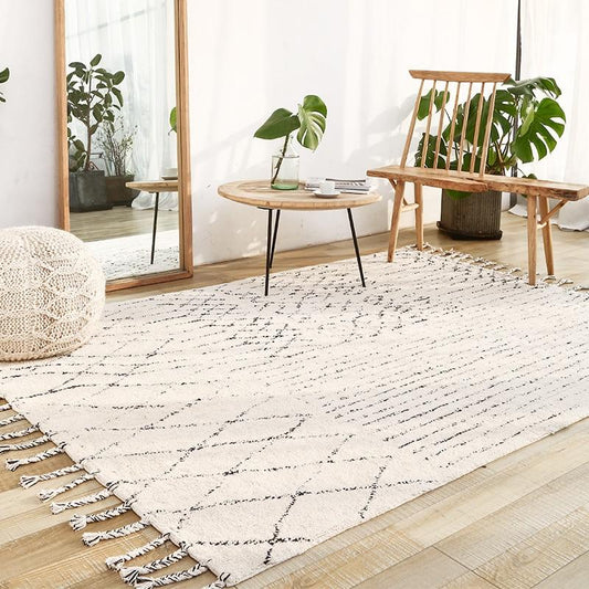 The Makara Tassel Handmade Area Floor Rugs Carpet - Feblilac® Mat