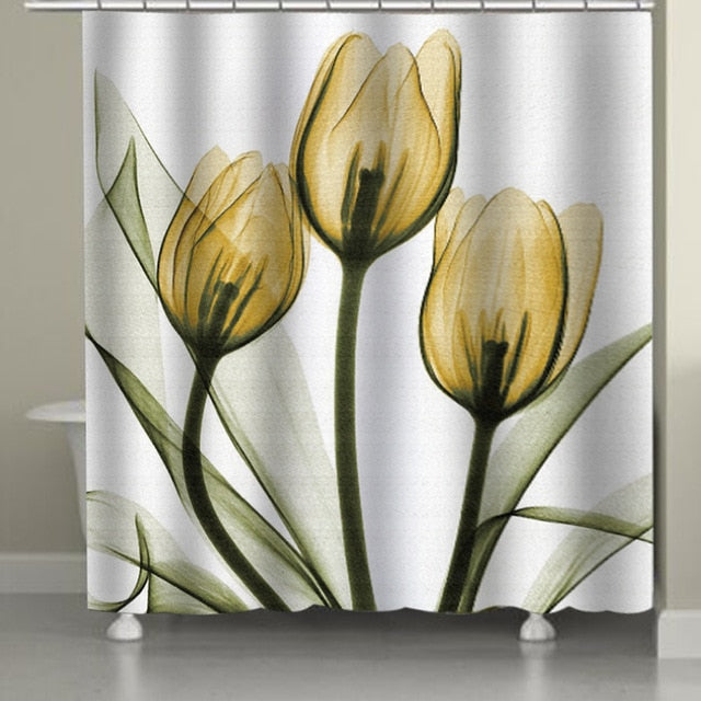 Positivity Flower Shower Curtains - view 2