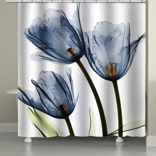 Positivity Flower Shower Curtains