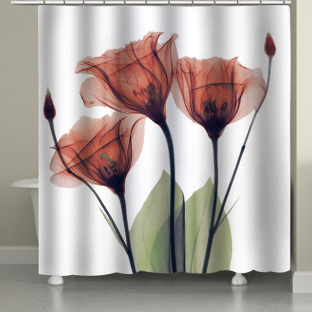 Positivity Flower Shower Curtains