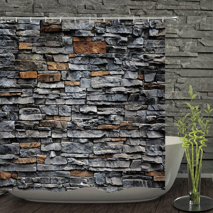 Olaf Old Stone Wall Shower Curtains