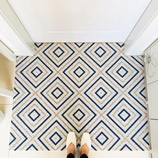 Geometric Customizable Anti-Slip PVC Loop Pile Doorway Mats - Feblilac® Mat