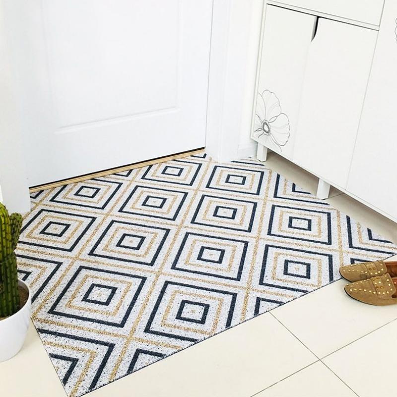 Geometric Customizable Anti-Slip PVC Loop Pile Doorway Mats - Feblilac® Mat