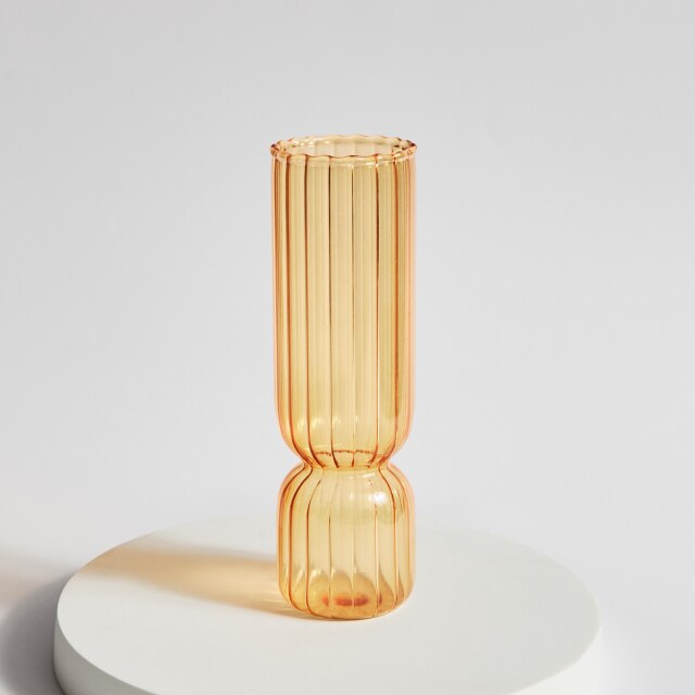 Modern Glass Candleholder-Orange