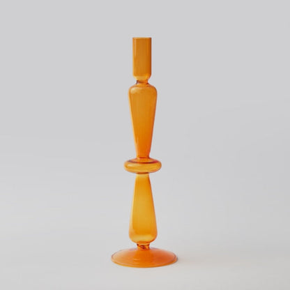 Modern Glass Candleholder-Orange