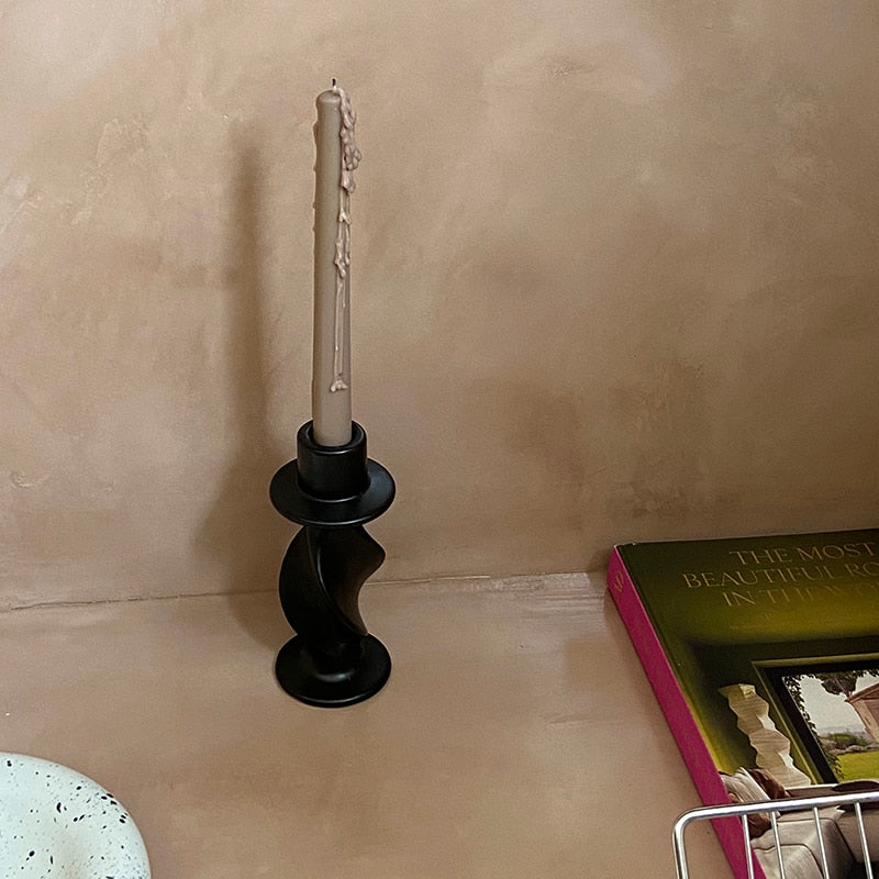 Ceramic Twisted Candleholder - view 3