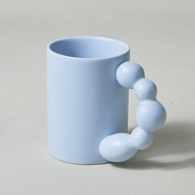CHUBBY MACARON MUG WITH BUBBLE HANDLE - 6 Colours - view 9