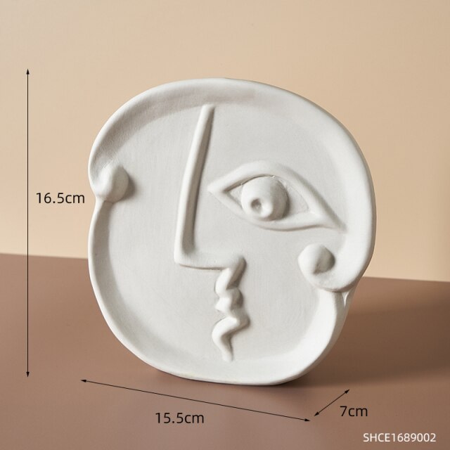 Ceramic Facial Figure Vase