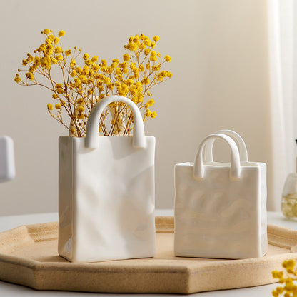 Paper Bag Ceramic Vase