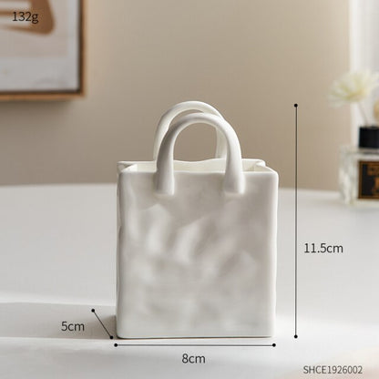 Paper Bag Ceramic Vase