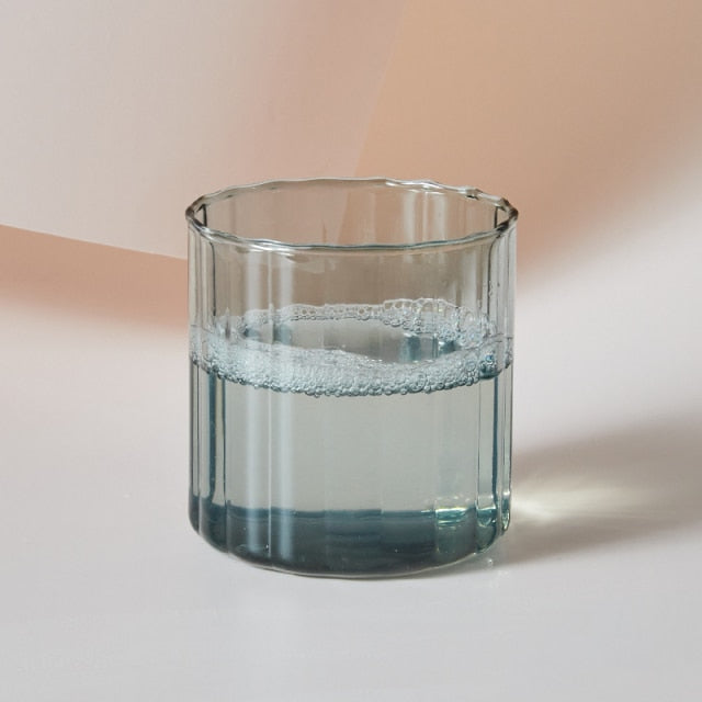 Striped Glass Cups - 6 Colours