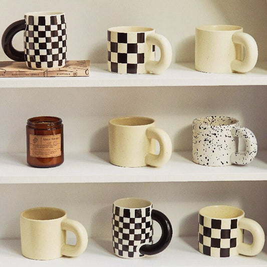 Chubby Checkerboard & Dot Mug