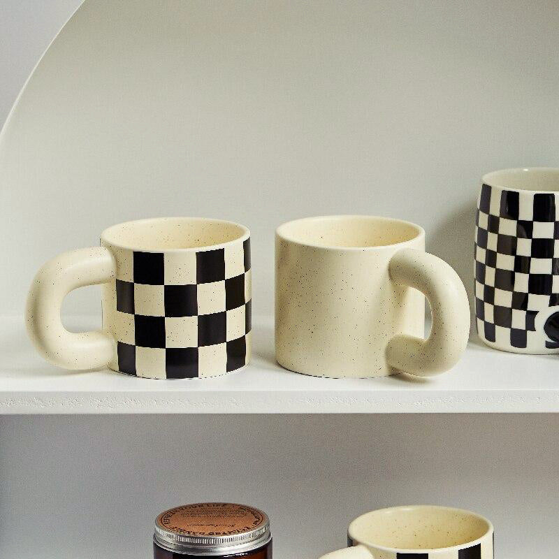 Chubby Checkerboard & Dot Mug