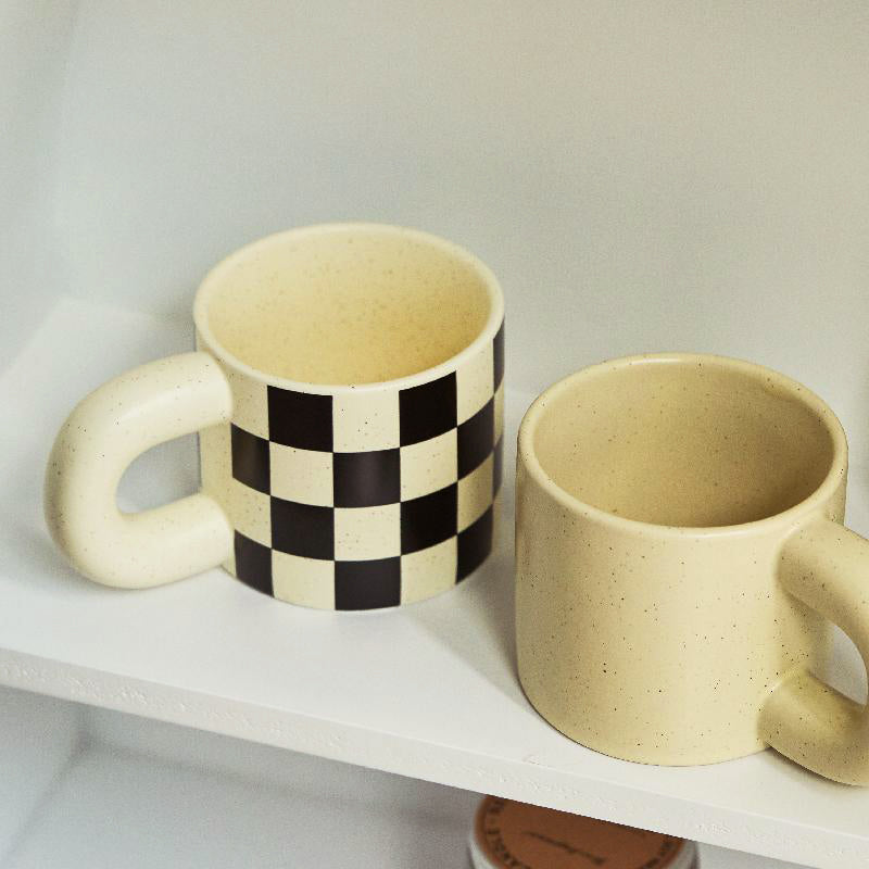 Chubby Checkerboard & Dot Mug