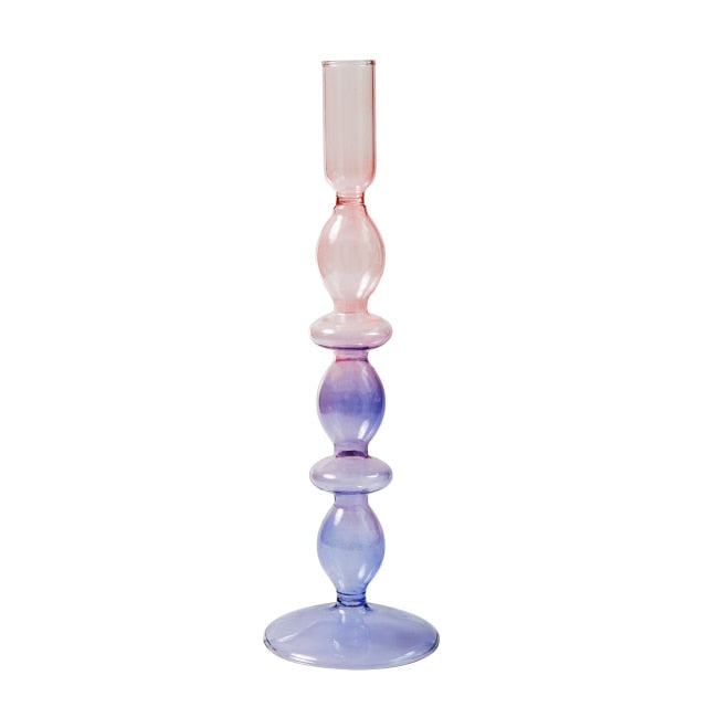Modern Glass Candleholder-Ocean Blue - view 22