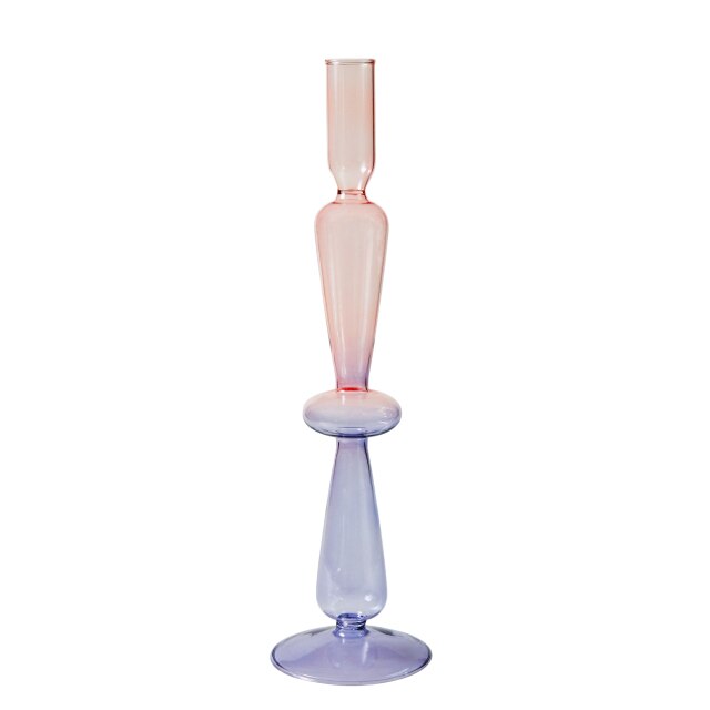 Modern Glass Candleholder-Ocean Blue - view 20