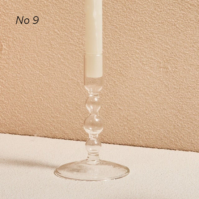 Modern Glass Candleholders - Transparent - view 15