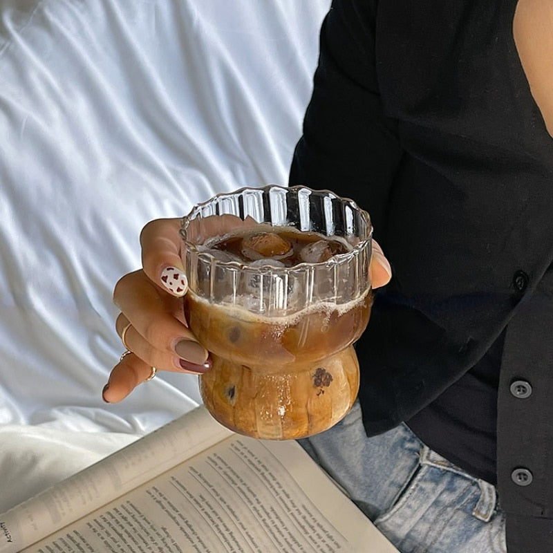 RIBBED CHUBBY GLASS CUP