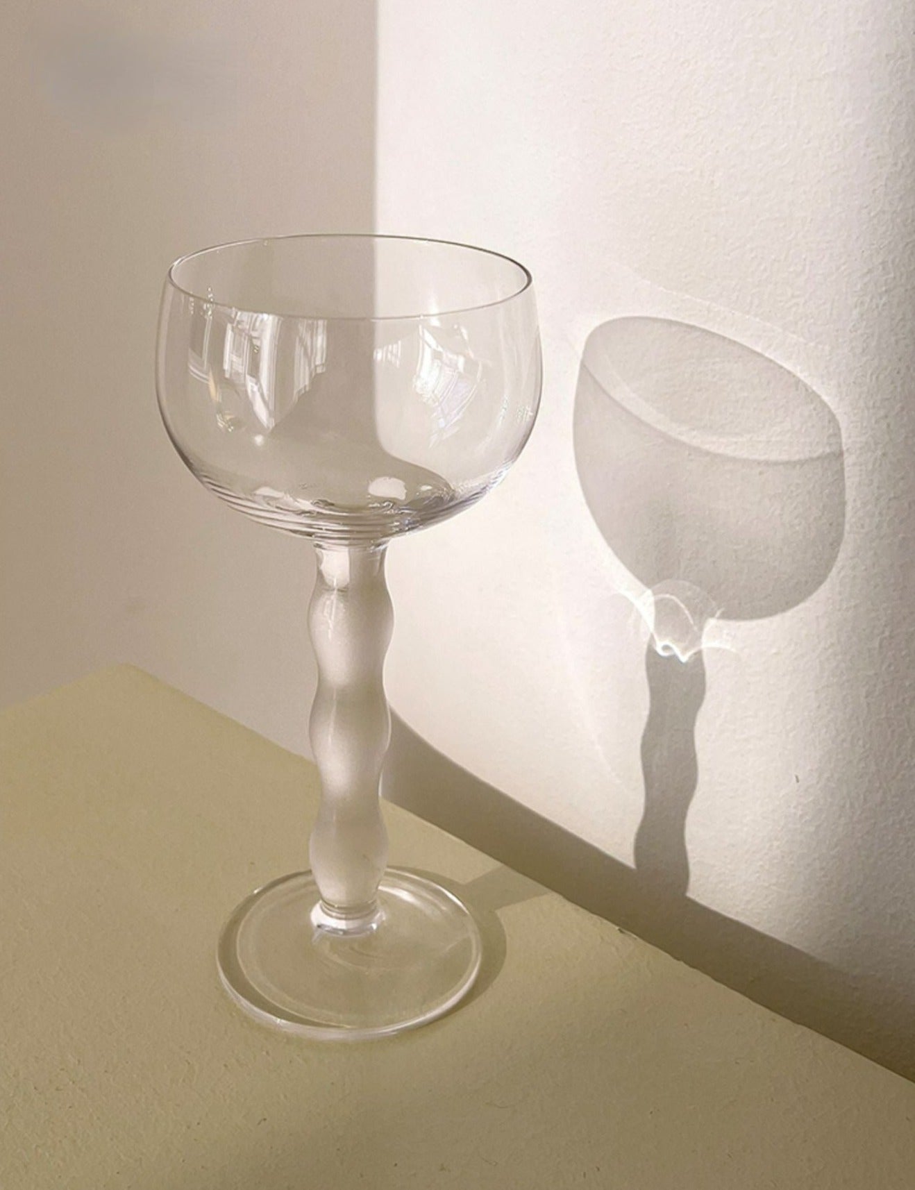 Wavy Handle Glass Cup