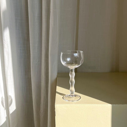 Wavy Handle Glass Cup