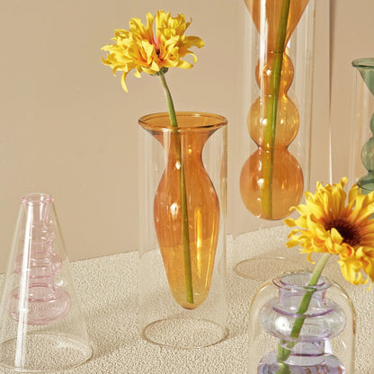 Colourful Bubbly Glass Vase