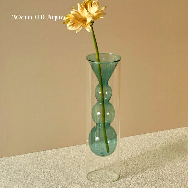 Colourful Bubbly Glass Vase