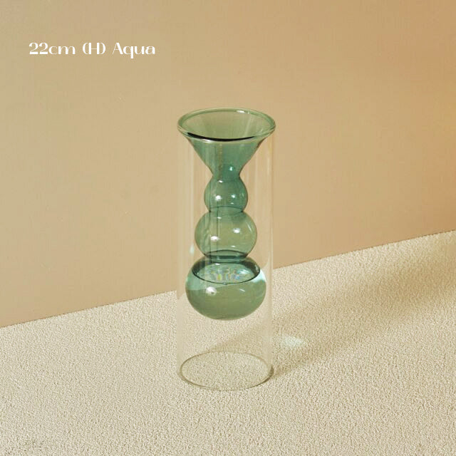 Colourful Bubbly Glass Vase