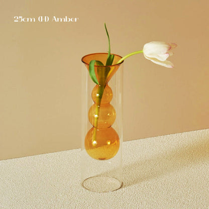 Colourful Bubbly Glass Vase