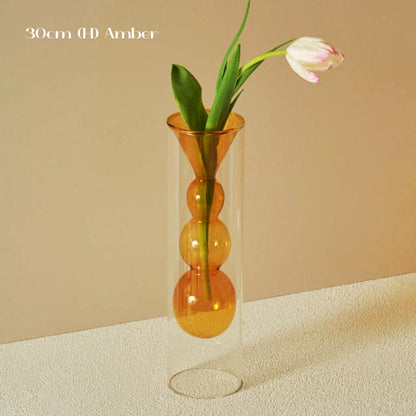 Colourful Bubbly Glass Vase