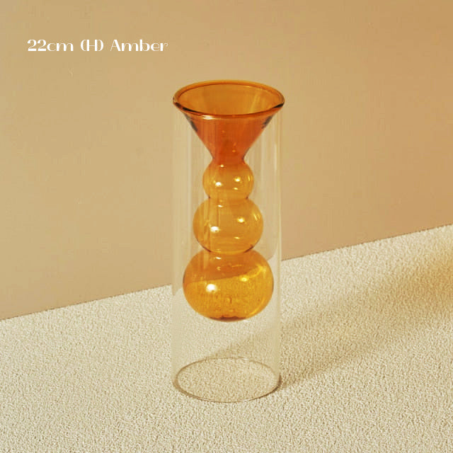 Colourful Bubbly Glass Vase