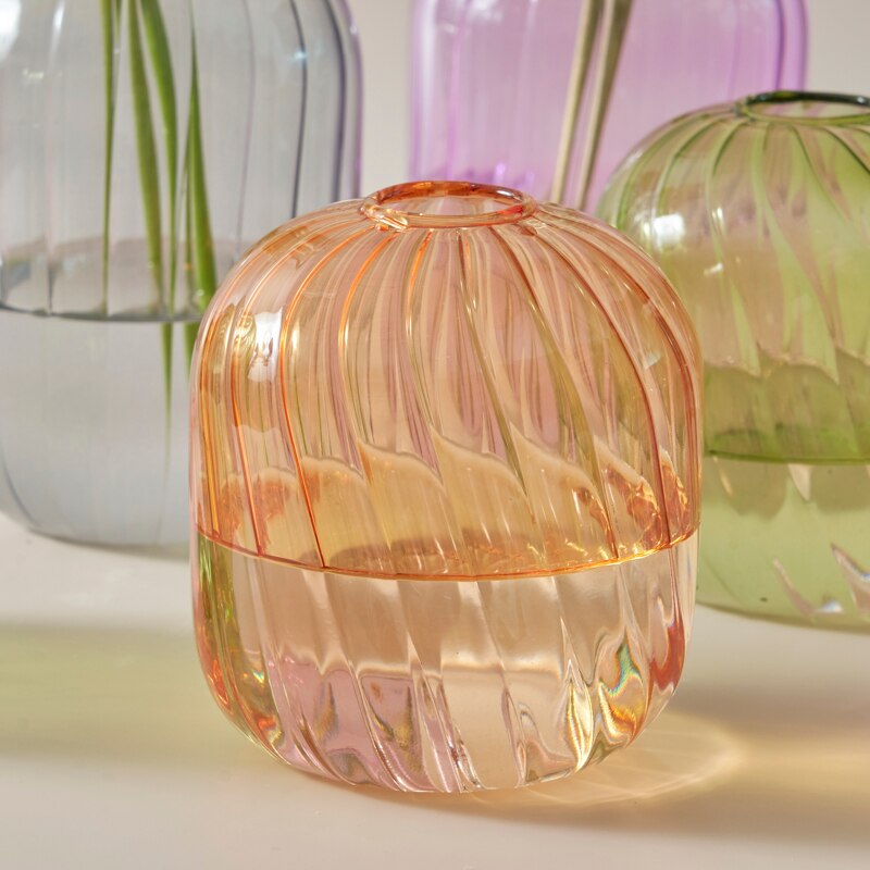 Colourful Glass Globe Vase