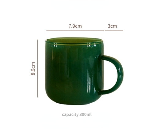 Retro Jade Glass Mug