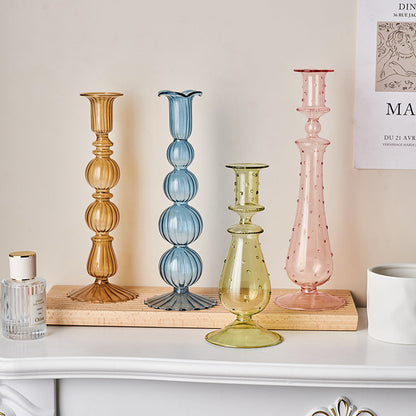 Textured Glass Candleholder