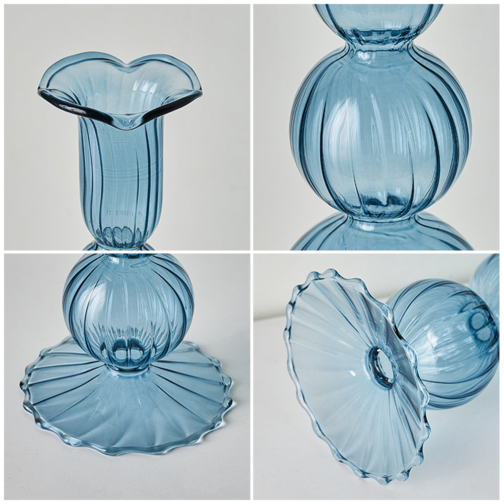 Textured Glass Candleholder