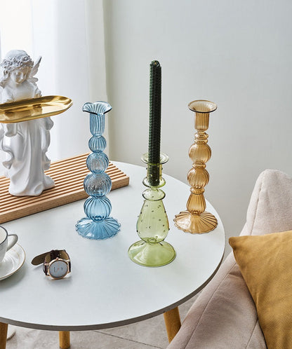 Textured Glass Candleholder